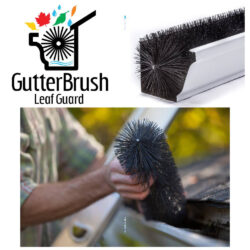 GutterBrush Side View, Logo, Installation