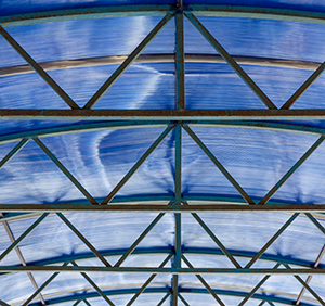 Plastic/vinyl fiberglass roofing