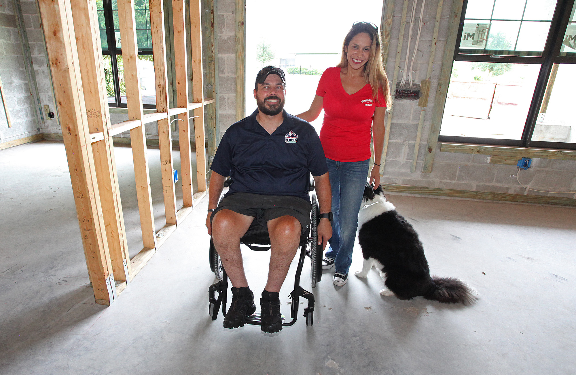 George Vera and wife Angela at construction site