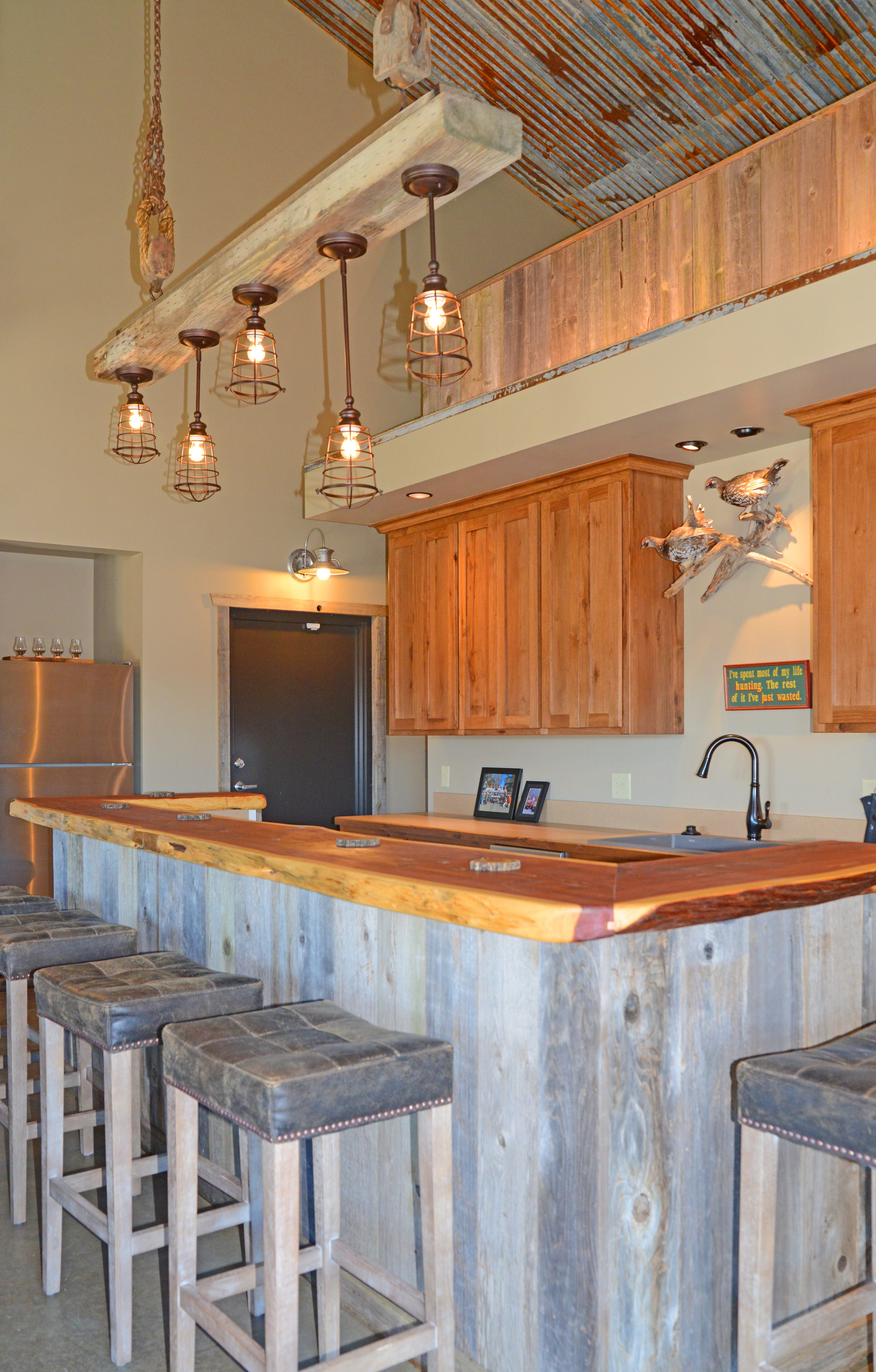 Kitchen in metal home