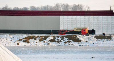 Insulation added to building