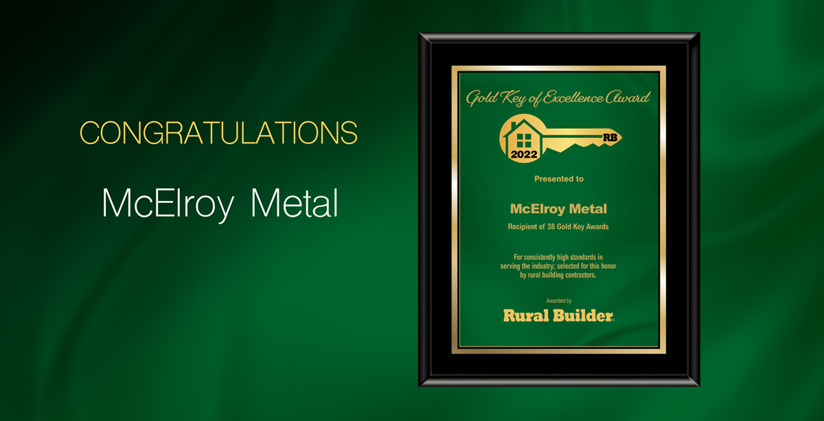 McElroy Metal • Gold Key Winner 2022