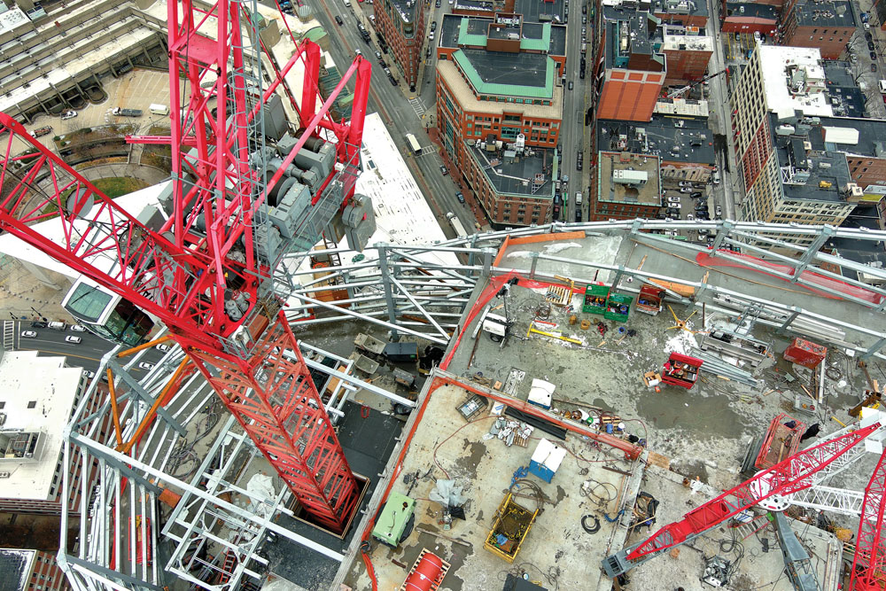 Boston Tower Fast-tracked with Tower Cranes