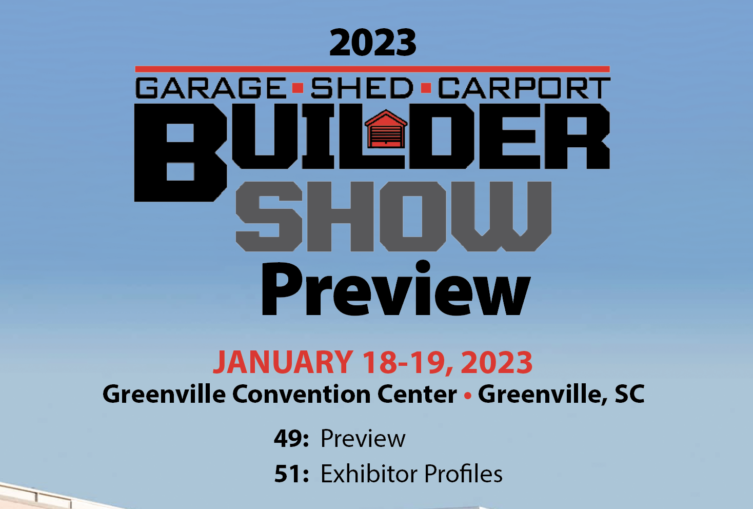 Garage, Shed, and Carport Builder Show Preview