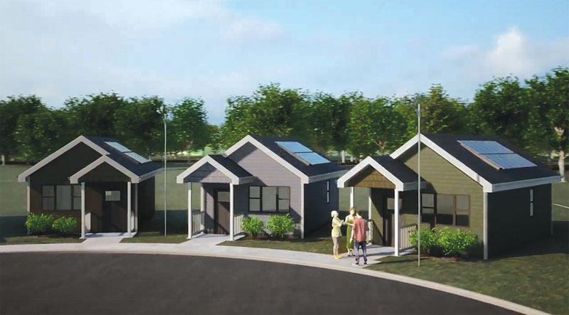 A rendering of the planned homes for veterans. Photo courtesy of Veterans 1st of Northeast Wisconsin (NEW)