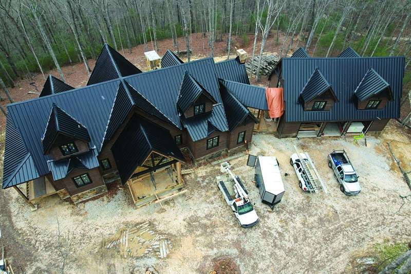 Standing Seam Roof Highlights Complex Residential Design