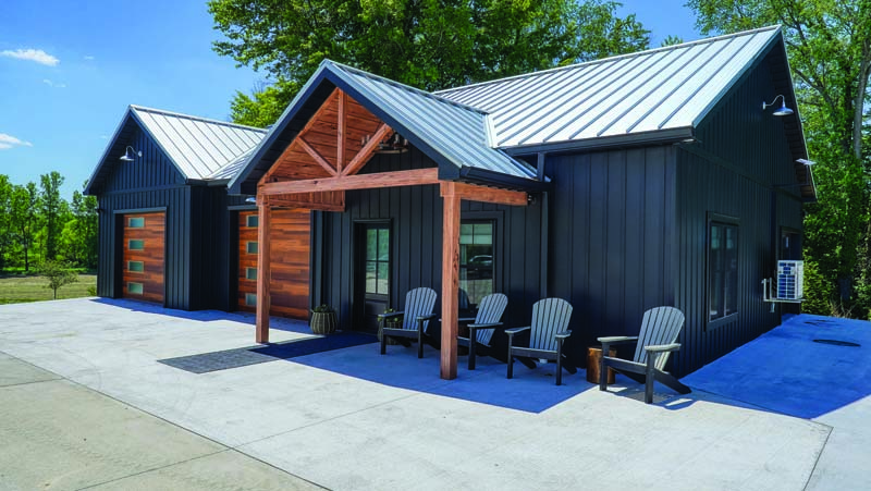 Post-Frame Building Combines Family Space and Remote Work Functionality