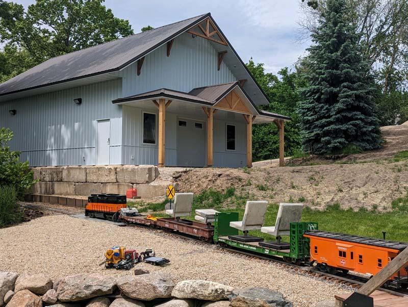 Train-Inspired Post-Frame Building Combines Hobby Space and Storage